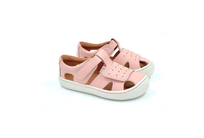 Barefoot Leather Sandals for Kids "Sanderling NEW" (pink)