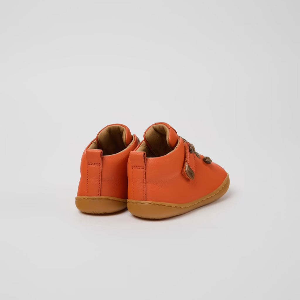 Peu Leather Ankle Boots for Kids (Orange)