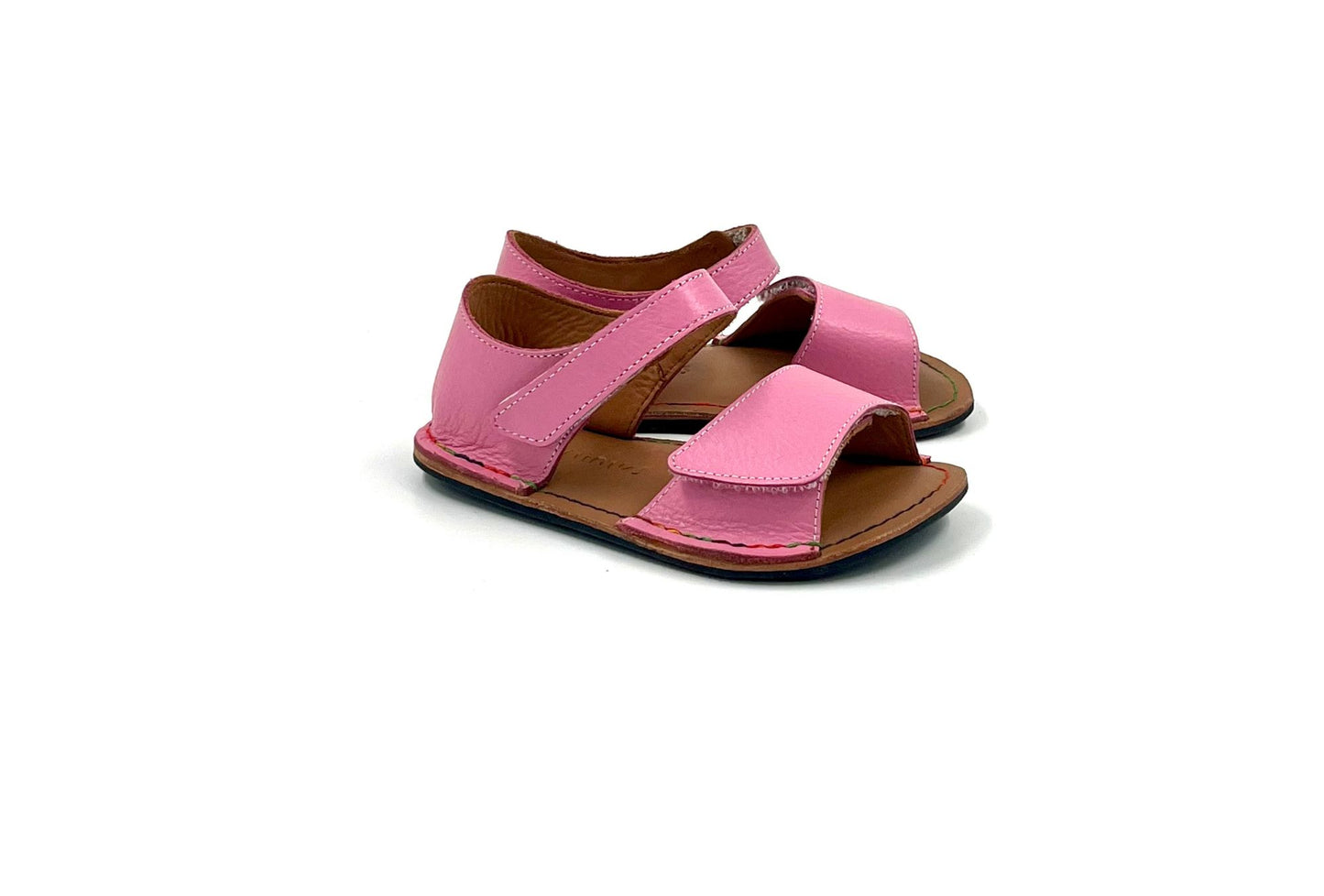 Barefoot Leather Sandals for Kids "Sparrow" (bright pink)