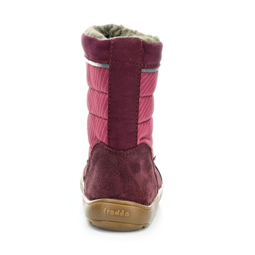 Froddo Up Tex Snow Wool ziemas zābaki bordo, papēža skats