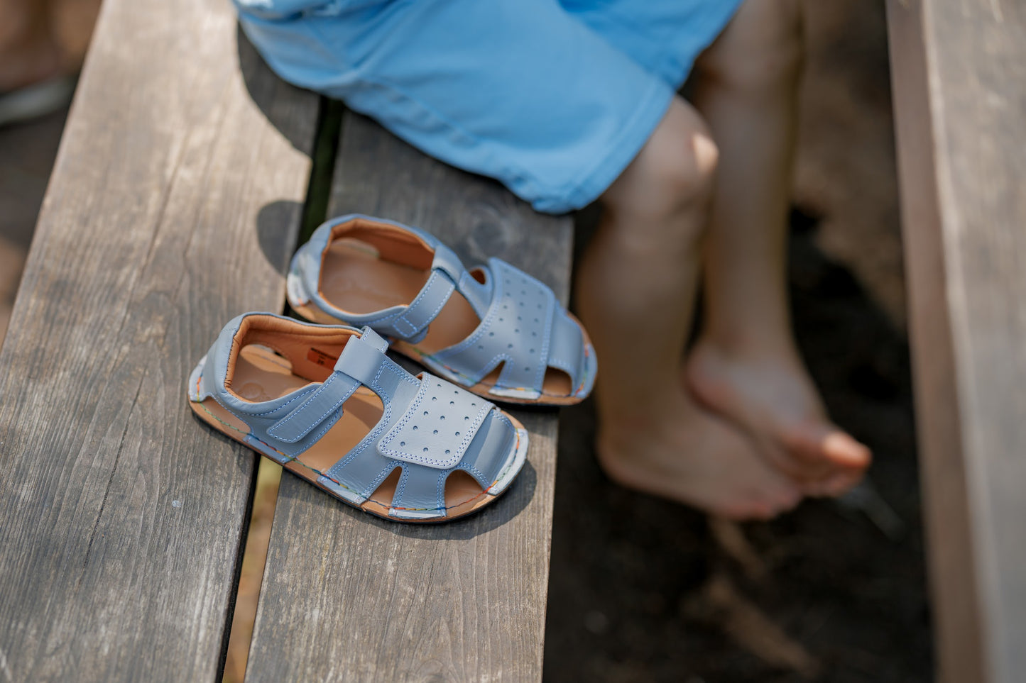 Barefoot Sandals for Kids "Sanderling" (grey)