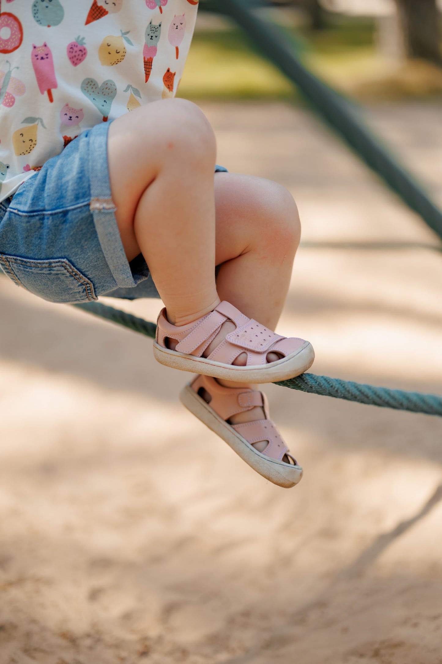 Barefoot Leather Sandals for Kids "Sanderling NEW" (pink)