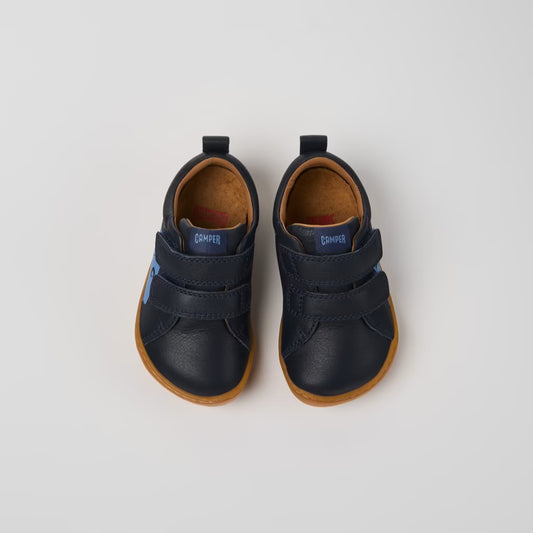 Twins Leather Kids' Sneakers (navy & light blue)