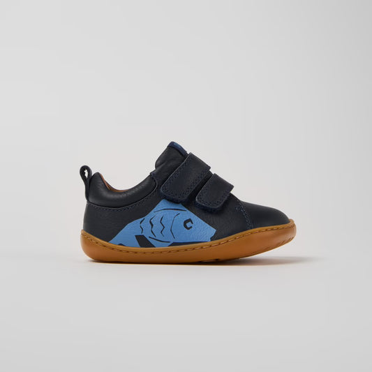 Twins Leather Kids' Sneakers (navy & light blue)