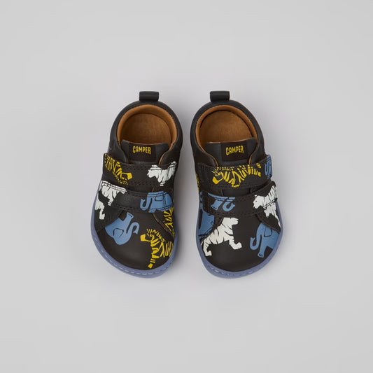 Twins Leather Kids' Sneakers (dark gray & multicolor)