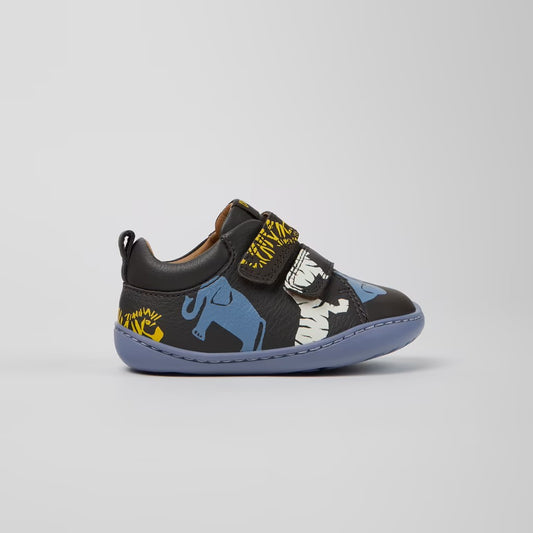 Twins Leather Kids' Sneakers (dark gray & multicolor)