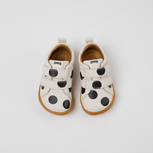 Twins Leather Kids' Sneakers (white with black)