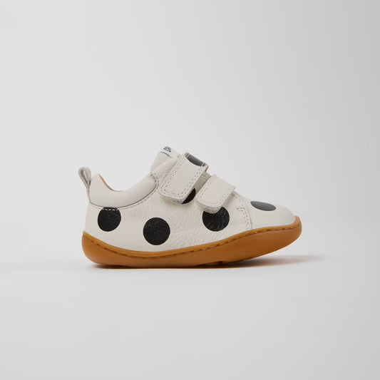 Twins Leather Kids' Sneakers (white with black)