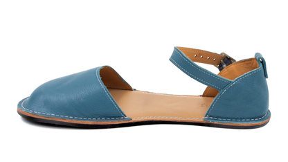 Barefoot Leather Sandals for Women "Crane'' (transformative teal)