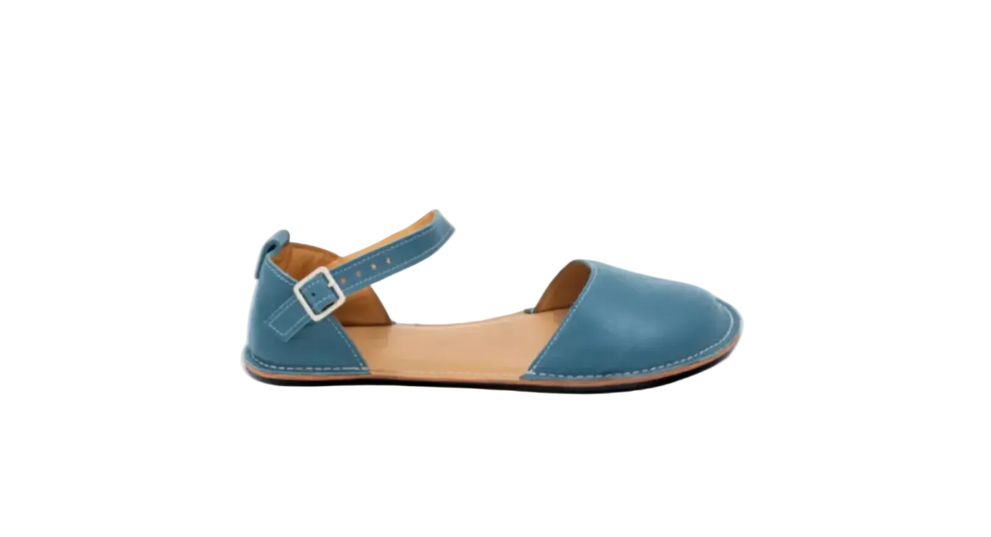 Barefoot Leather Sandals for Women "Crane'' (transformative teal)