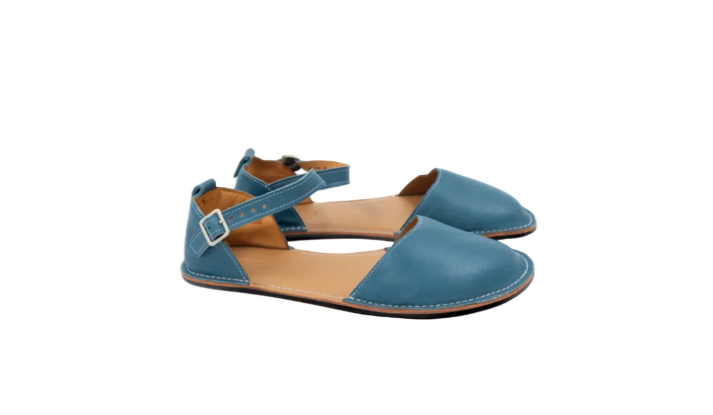 Barefoot Leather Sandals for Women "Crane'' (transformative teal)