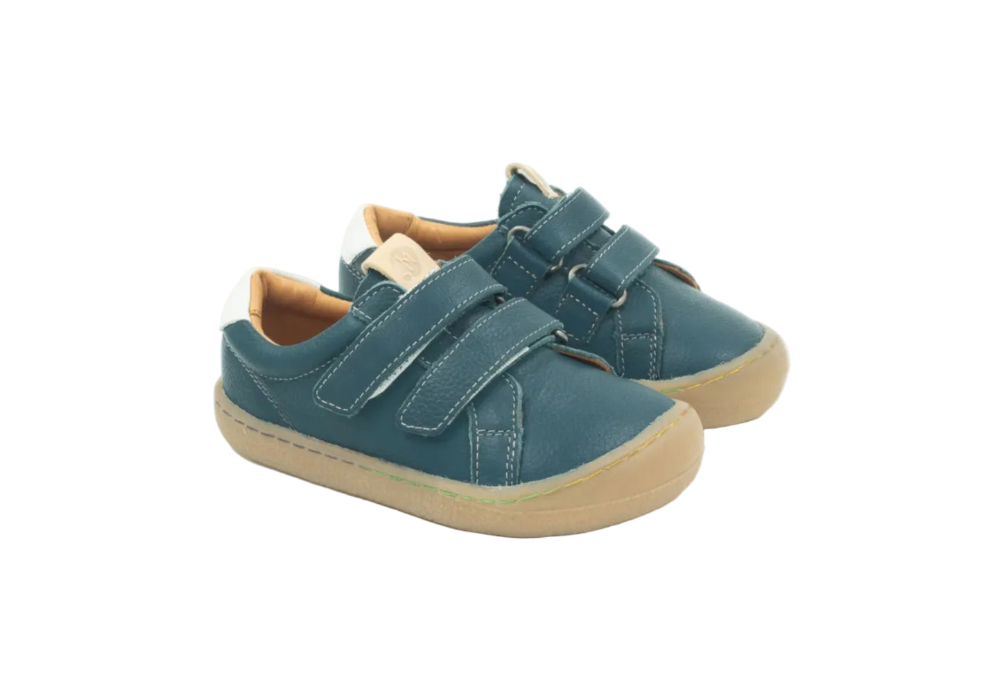 Barefoot Leather Sneakers for Kids "Snipe" (transformative teal)