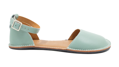 Barefoot Leather Shoes for Women "Teal" (sage green)