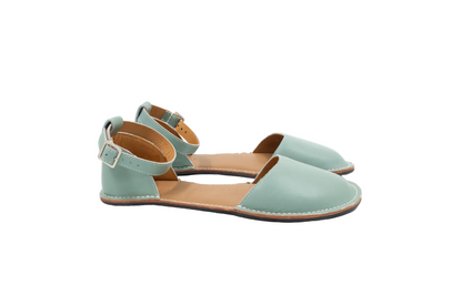 Barefoot Leather Shoes for Women "Teal" (sage green)