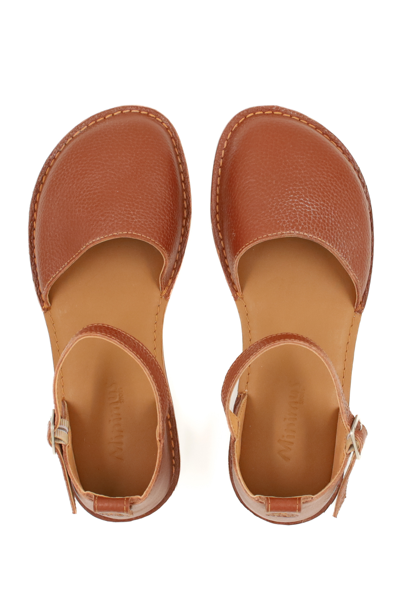 Barefoot Leather Sandals for Women "Crane" (tan)