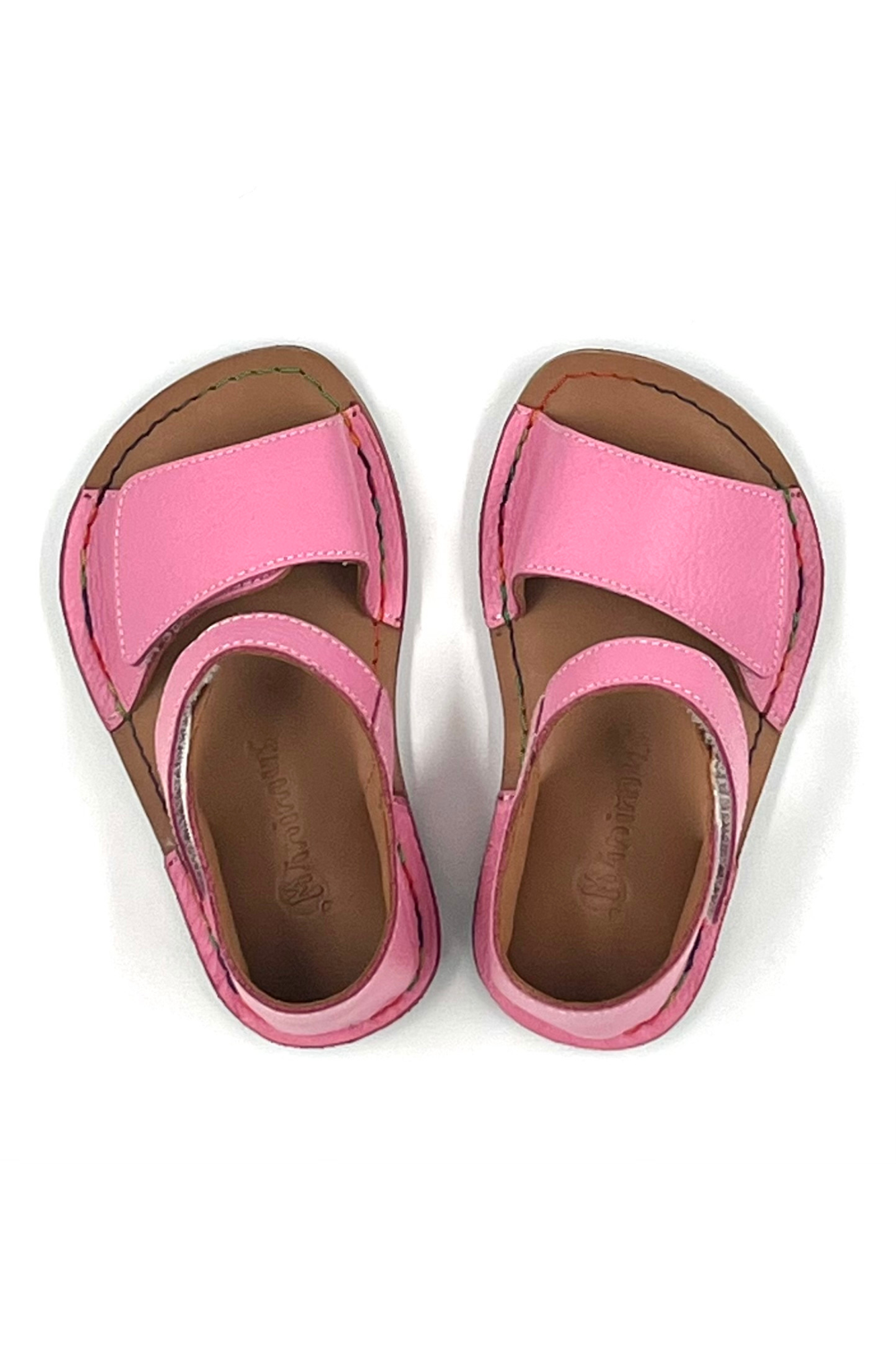 Barefoot Leather Sandals for Kids "Sparrow" (bright pink)