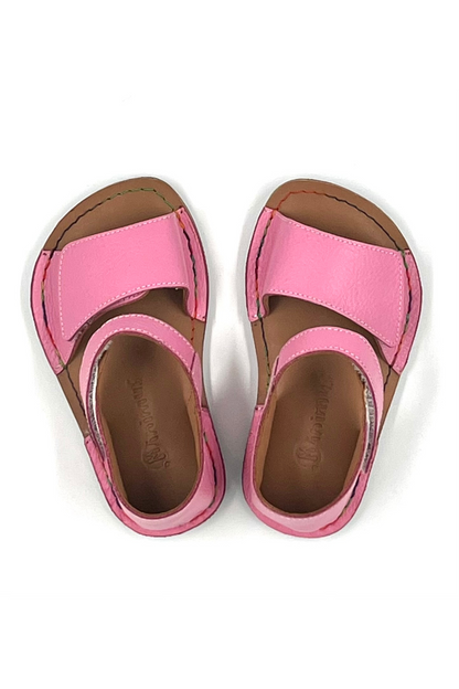 Barefoot Leather Sandals for Kids "Sparrow" (bright pink)