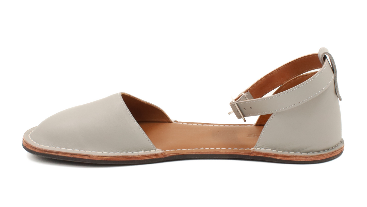 Barefoot Leather Sandals for Women "Teal" (grey)