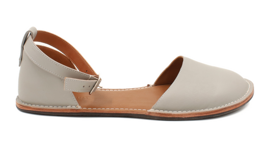 Barefoot Leather Sandals for Women "Teal" (grey)