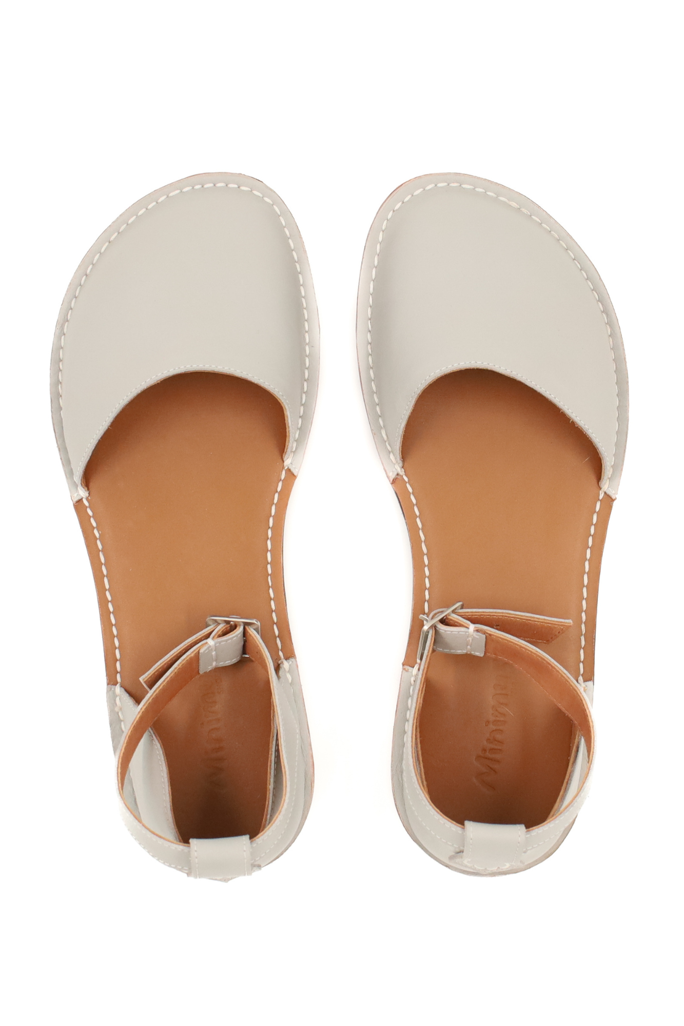 Barefoot Leather Sandals for Women "Teal" (grey)