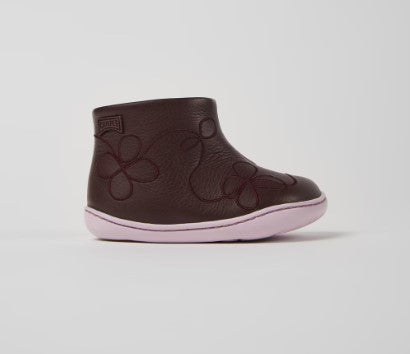 Twins Ankle Boot For Kids (burgundy )