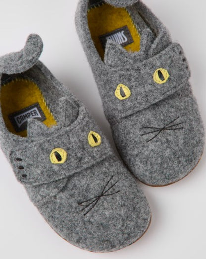 Twins Cat Slippers (gray)