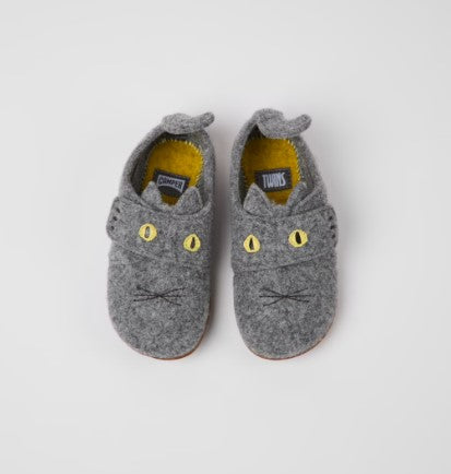 Twins Cat Slippers (gray)