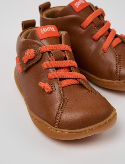 Peu Cami Ankle Boots (brown with orange)