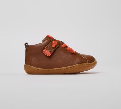 Peu Cami Ankle Boots (brown with orange)