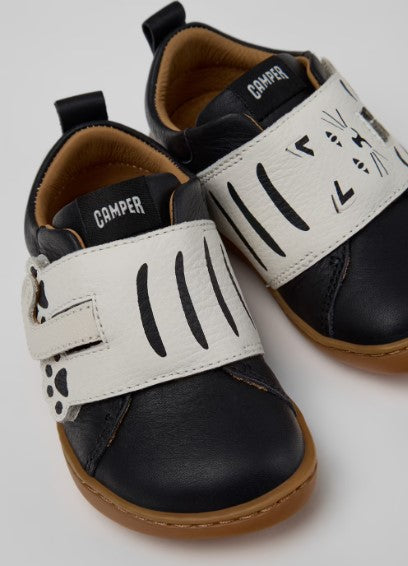 Twins Leather Kids Sneakers (black)