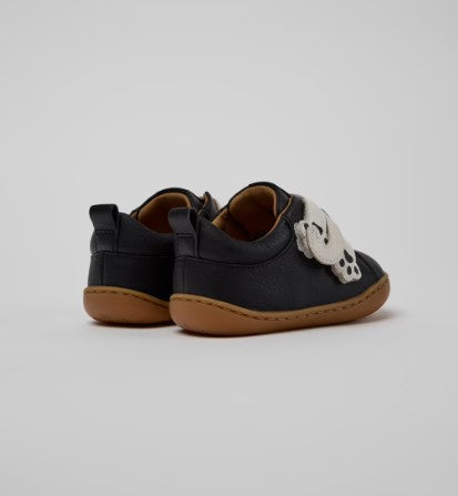 Twins Leather Kids Sneakers (black)