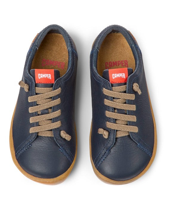 Barefoot Leather Sneakers For Kids Peu Cami (blue)
