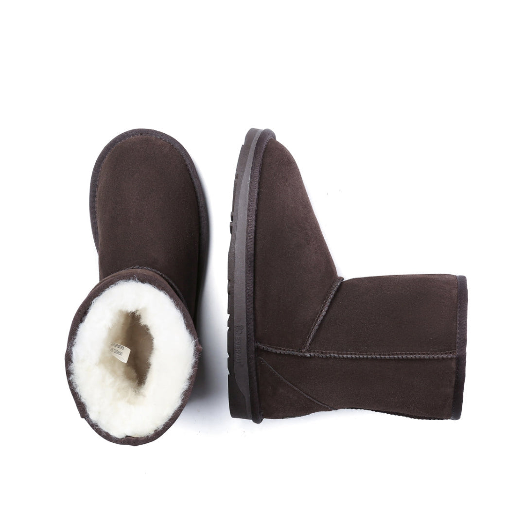 Everau Parrot sieviešu siltie zābaki šokolādes brūnā krāsā, skats no augšas | Everau Parrot women's warm winter boots in chocolate, top view