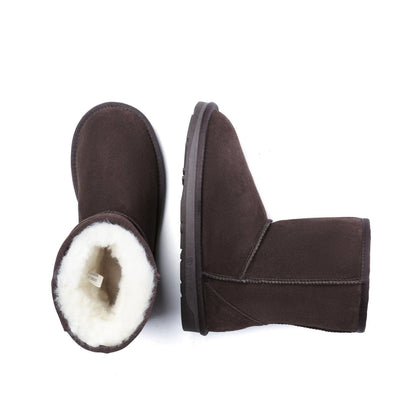 Everau Parrot sieviešu siltie zābaki šokolādes brūnā krāsā, skats no augšas | Everau Parrot women's warm winter boots in chocolate, top view