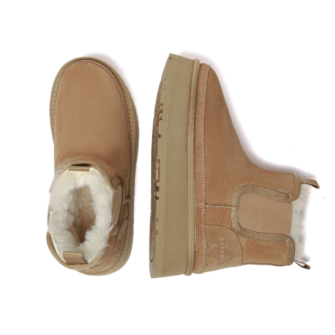 Everau Shoveler sieviešu Chelsea zābaki kastaņbrūnā krāsā, skats no augšas | Everau Shoveler women's Chelsea boots in chestnut, top view