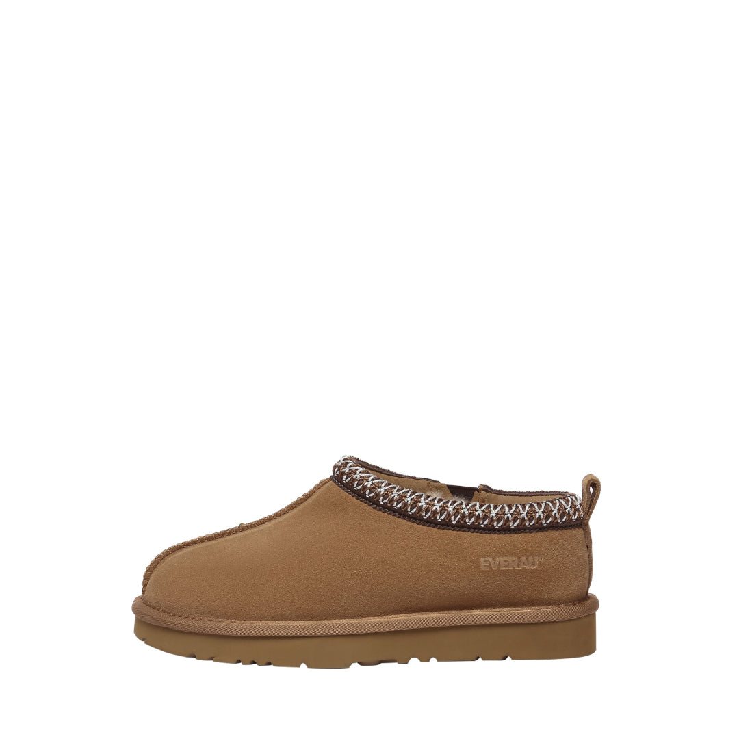 Everau Wigeon sieviešu siltās čības kastaņbrūnā krāsā, sānskats | Everau Wigeon women's warm slippers in chestnut, single-shoe side profile