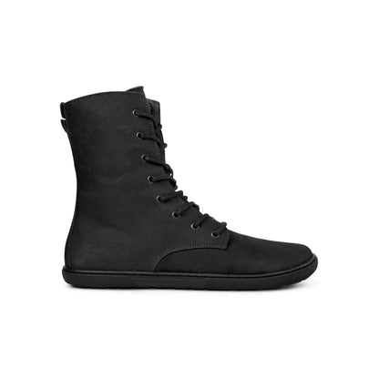 Black Koel Faro Lambswool women's barefoot boot side view