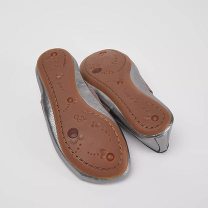 Right ballerinas for girls (silver)