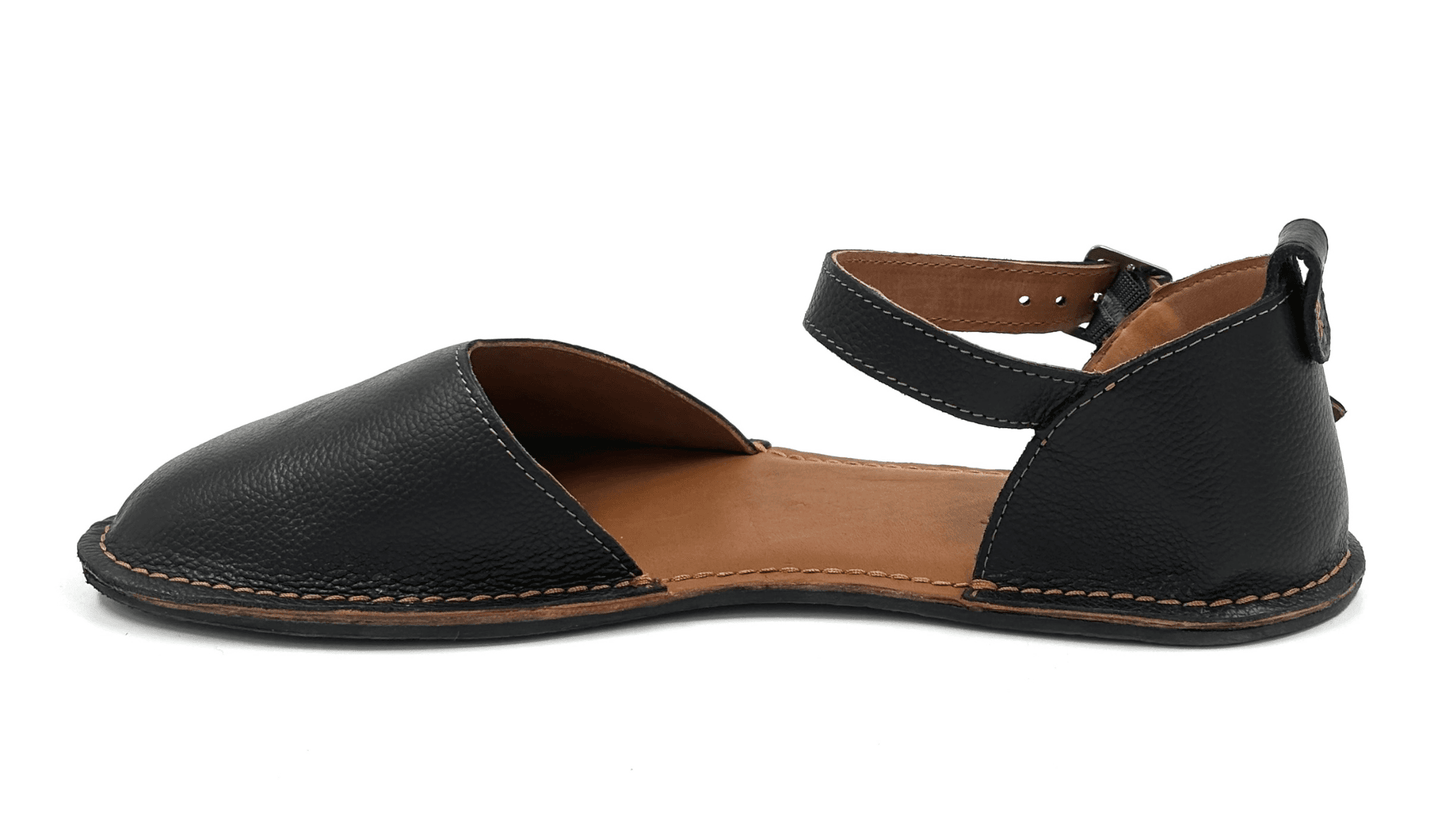 Barefoot Leather Shoes for Women "Crane" (black)