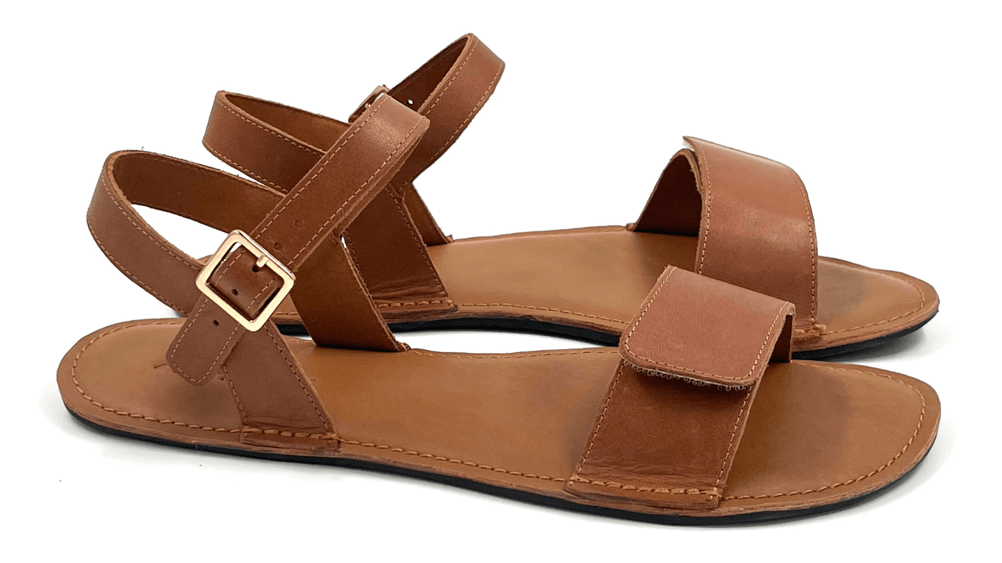 Barefoot Leather Sandals for Women "Ibis" (tan)