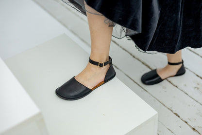 Barefoot Leather Shoes for Women "Teal" (black)