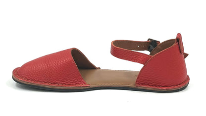 Barefoot Leather Shoes for Women "Crane" (poppy red)