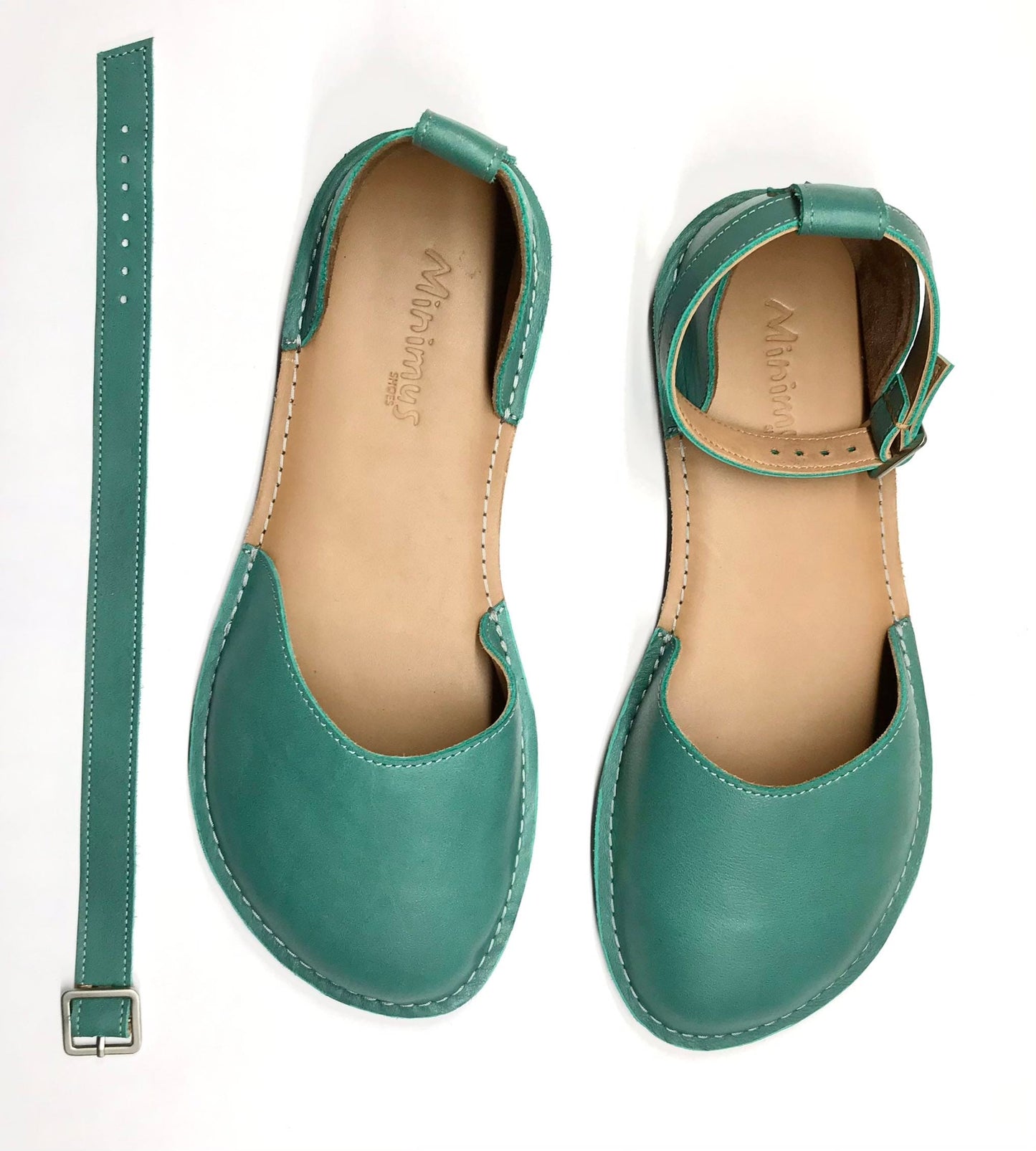 Barefoot Leather Shoes for Women "Teal" (teal)
