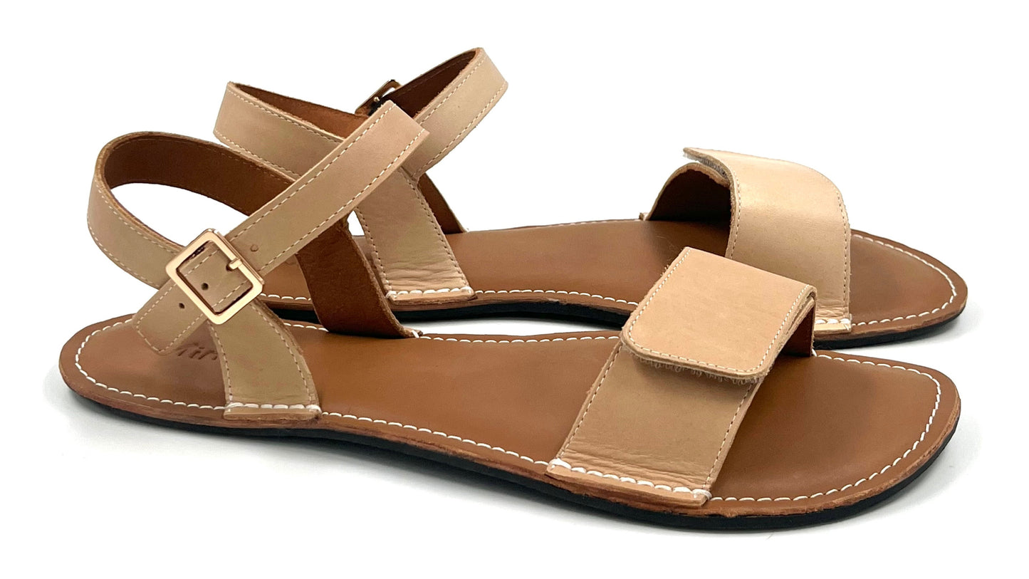 Barefoot Leather Sandals for Women "Ibis" (beige)