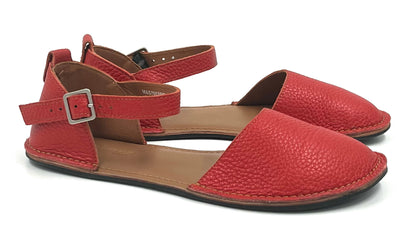 Barefoot Leather Shoes for Women "Crane" (poppy red)
