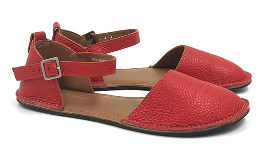 Barefoot Leather Shoes for Women "Crane" (poppy red)