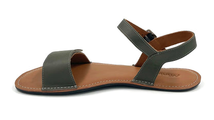 Barefoot Leather Sandals for Women "Ibis" (moss green)