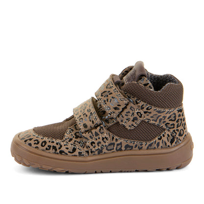 Froddo Tex Autumn bēši bērnu baskāju puszābaki ar leoparda rakstu, otrs sānskats