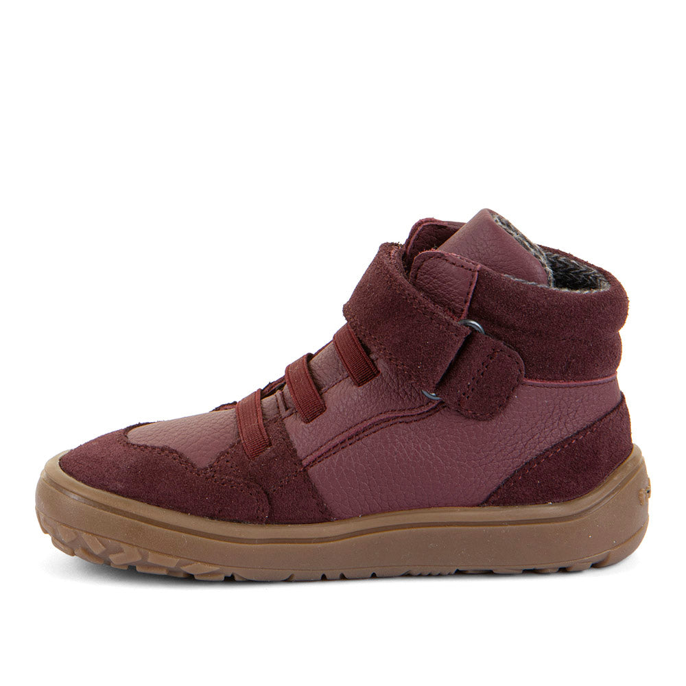 Froddo Tex Go bordeaux children's barefoot ankle boots, other side view