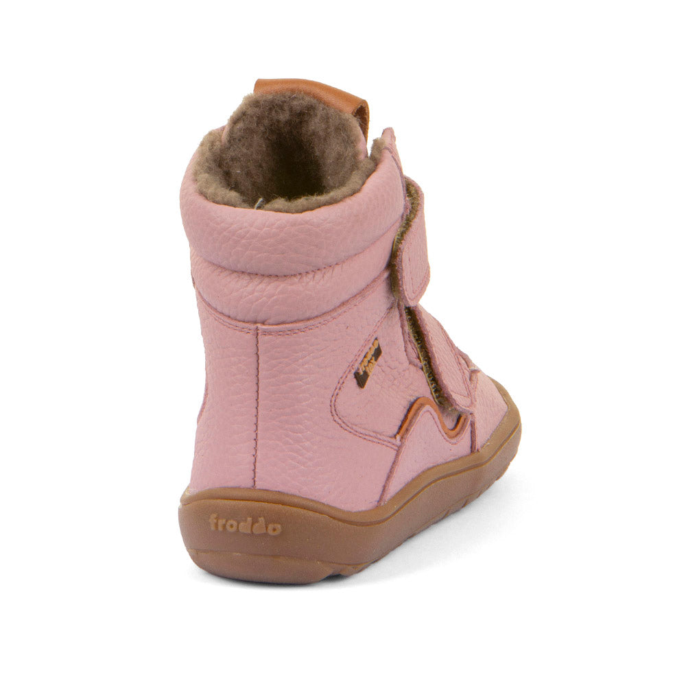 Froddo bērnu ziemas zābaki Tex Winter (rozā), skats no aizmugures, G3160246-7